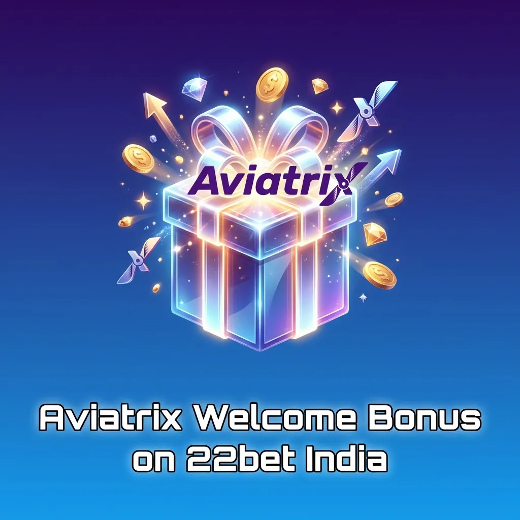 Banner for Aviatrix Welcome Bonus on 22bet India, showing offer up to ₹135000 + 150 free spins for new casino players