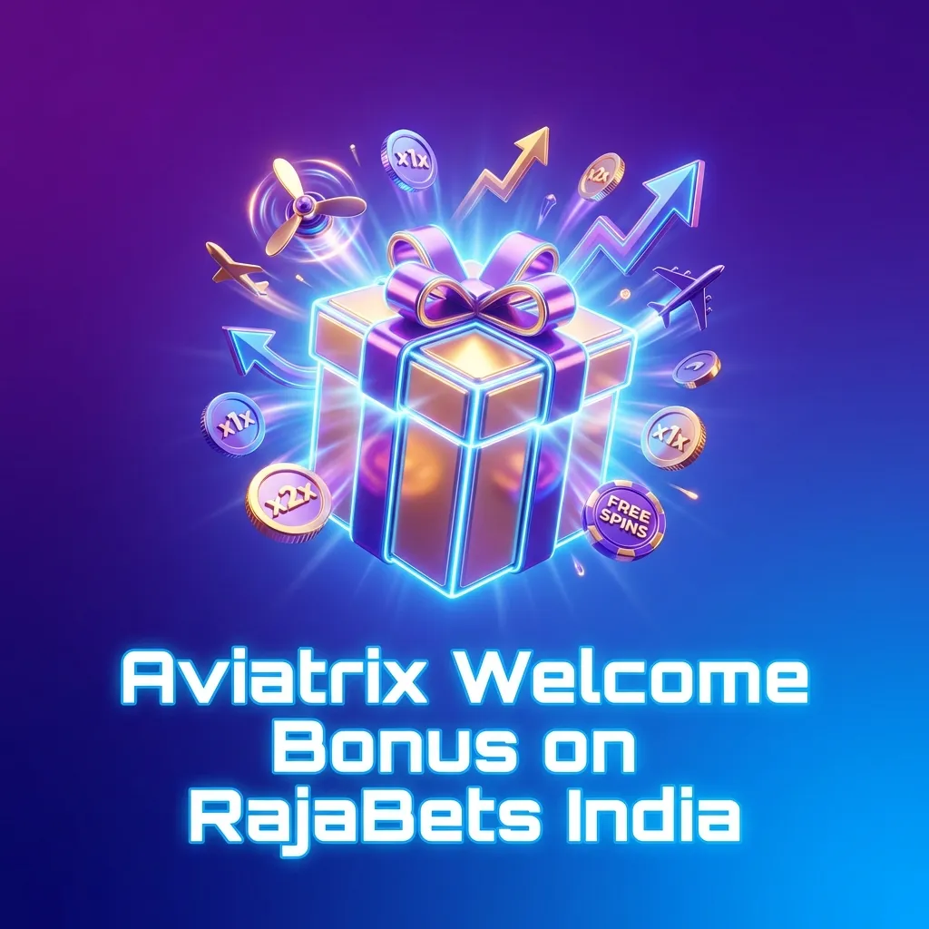 RajaBets India promo banner showing 200% Aviatrix welcome casino bonus up to ₹10,000 for new players