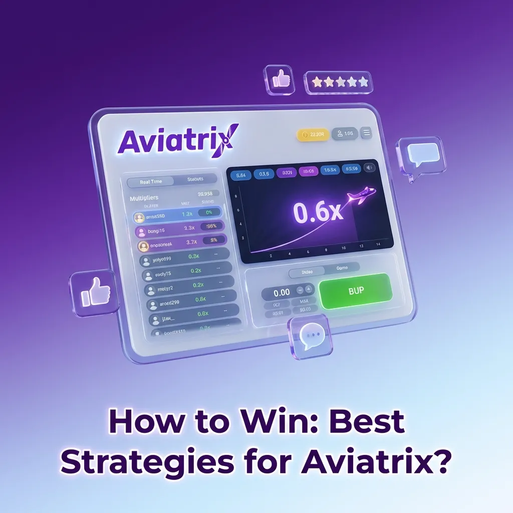 Illustration of Aviatrix crash game with tips on low multipliers, flat betting, and auto cash-out for risk management