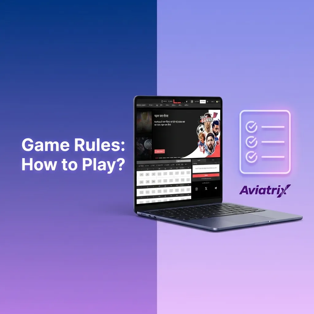 Illustrated Aviatrix crash game screen showing rising multiplier and aircraft, with text explaining betting and cashout rules